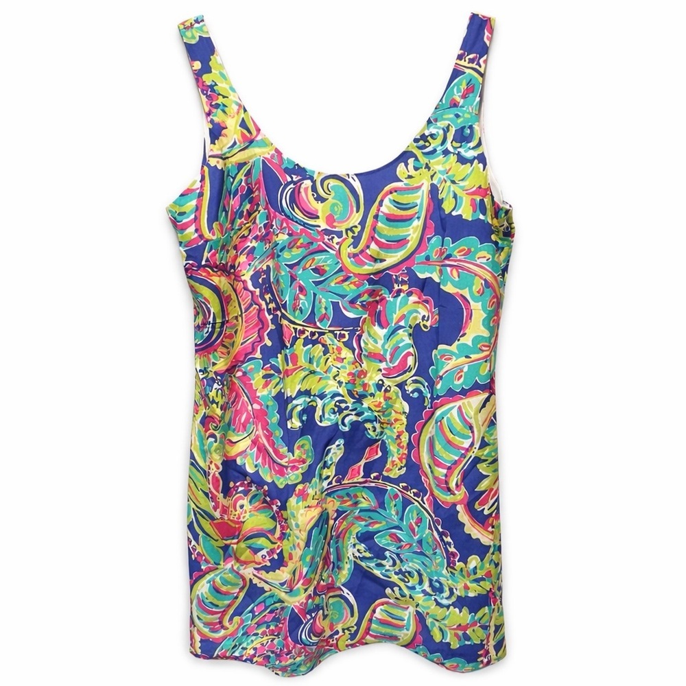 Lilly Pulitzer Silk Tank Dress Large Poppy Toucan Play Tropical Print NWT